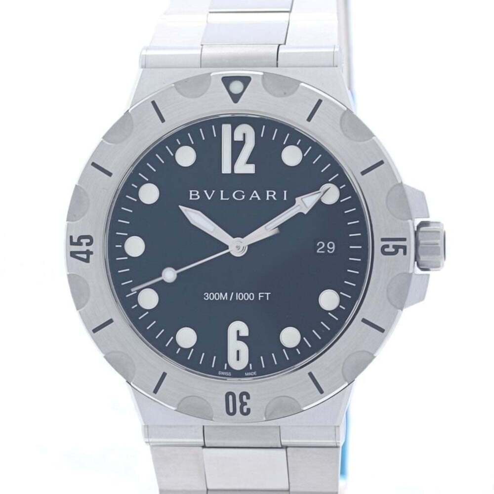 BVLGARI Diagono Scuba DP41BSSSD DP41SSD Men's Watch SS 40379